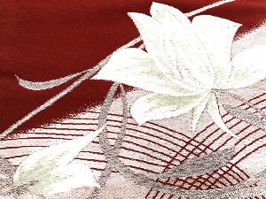 アンティーク　薔薇模様織出し名古屋帯